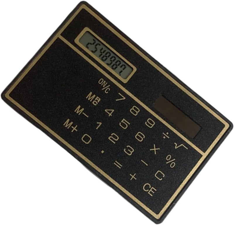 Solar-Powered Credit Card Calculator 8-Digit Ultra-Thin ABS for Office Travel School Use Solar Desk Calculator for Office - Image 1