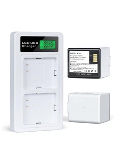 KASTWAVE 2Pcs Batteries with LCD Dual Charger, Replacement Battery, for Use with Arlo Pro, Arlo Pro 2 Cameras, Includes USB-C Cable, Overheat Protection, Rechargeable Camera Battery with Charger Station  - Image 1