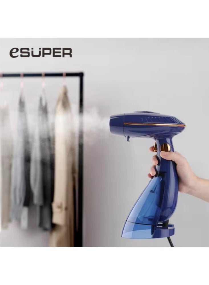 إيسوبير ESUPER مكواة ملابس محمولة يدوية - 1500 واط، تسخين سريع في 30 ثانية، خزان ماء كبير، إيقاف تلقائي، بخار مستمر لإزالة التجاعيد بشكل فعال - Image 2