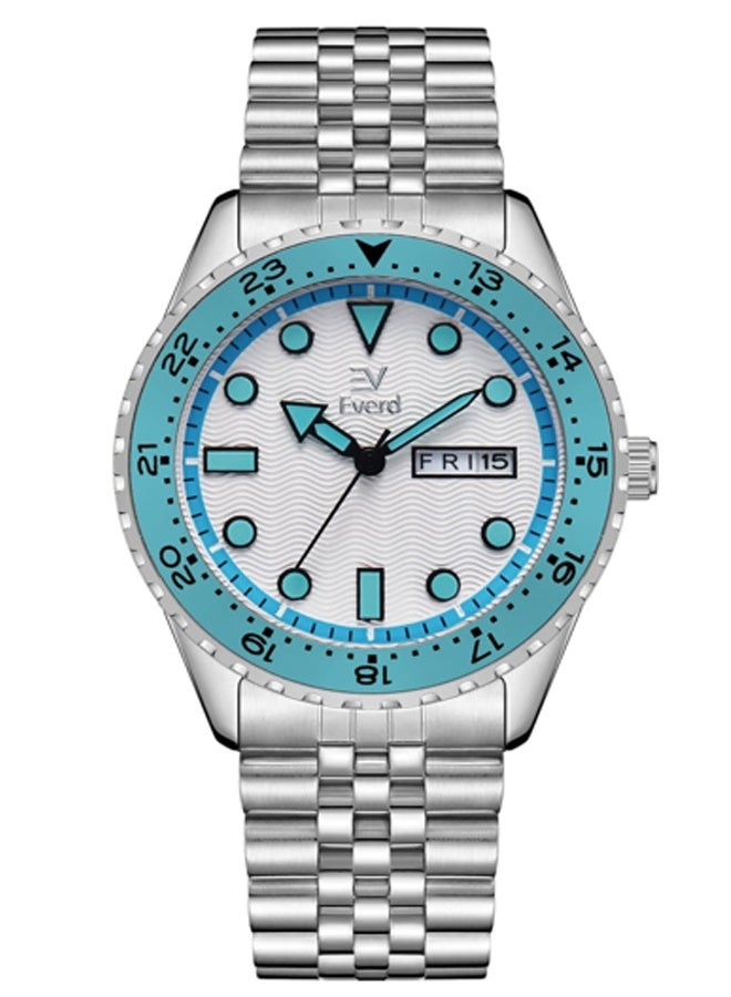 إيفيرد ساعة يد رجالية كوارتز فاخرة بتصميم عصري، مقاومة للماء ومضيئة