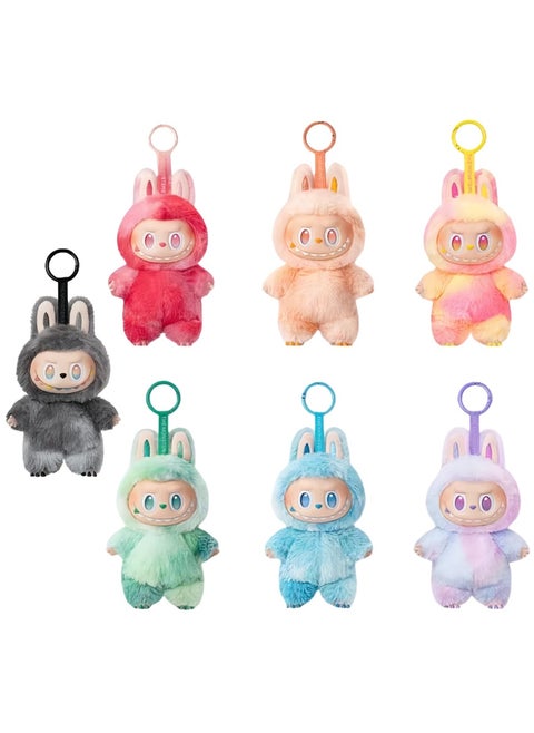 7-PACKS Doll Pendant  Labubu 3rd Generation Macaron Vinyl Plush Doll 17cm