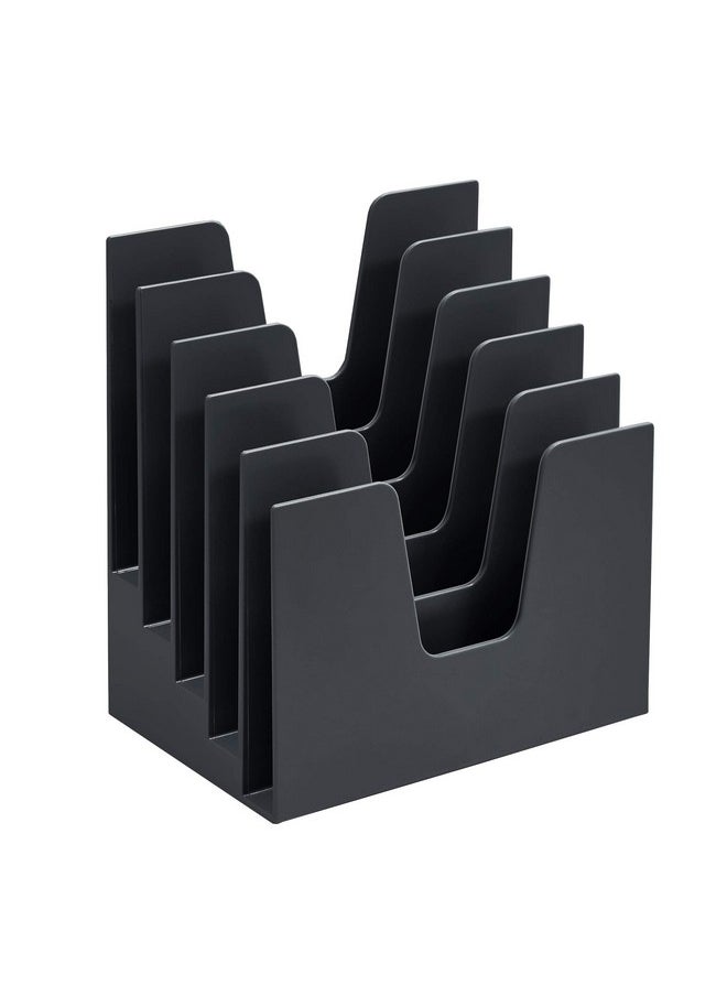 Acrimet Incline Desk File Sorter Step 5 Sections Heavy Duty (Black Color)  - Image 1