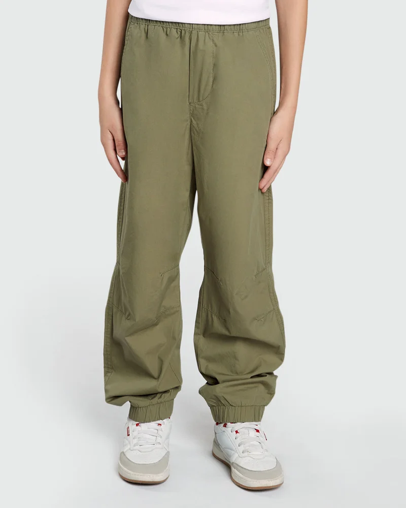او في اس Joggers In Olive Drab Poplin For Boys