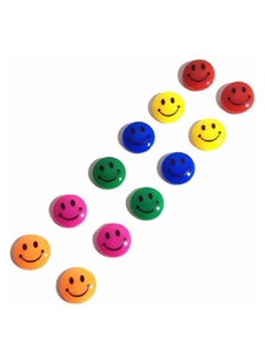 Generic Smiley Face Magnet - for Whiteboard - Fridge Magnet - Available in Multiple Colors - These magnets are perfect for attaching notes, pictures and other items to the magnetic surface (30 mm size)  - Image 1