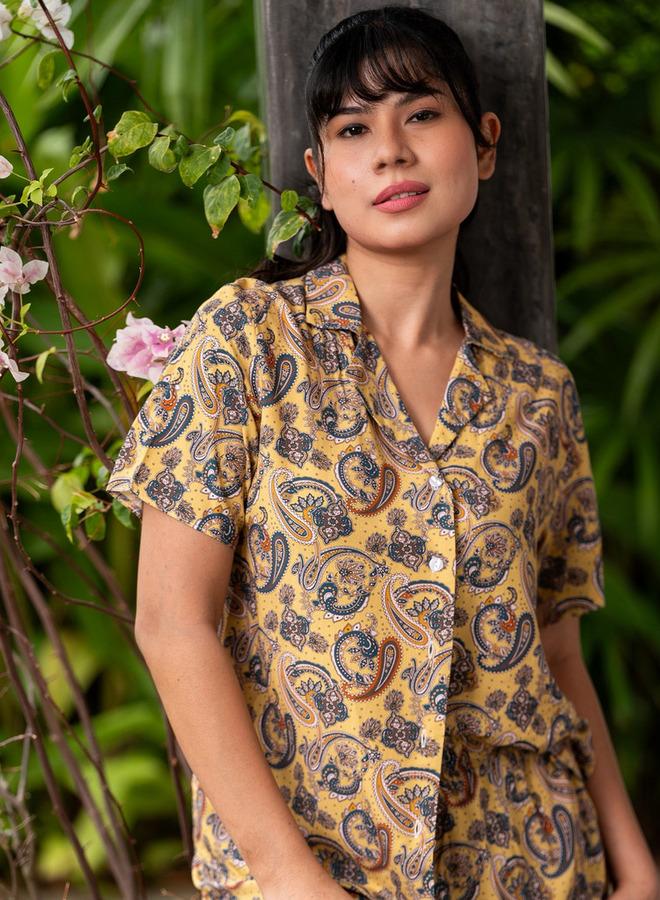 Aadaraya Pyjama Short Set Shirt and Shorts - Image 2