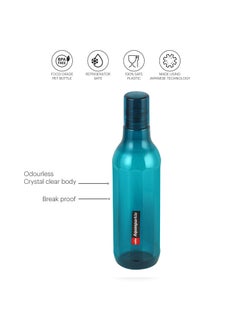 Cello CELLO Aqua Sparkle Bottle Set of 3, 1000ml, Green | 100% food grade | Leak proof and Break proof | Perfect for staying hydrated at the school, college, work and outdoor adventures Water Bottle  - Image 2