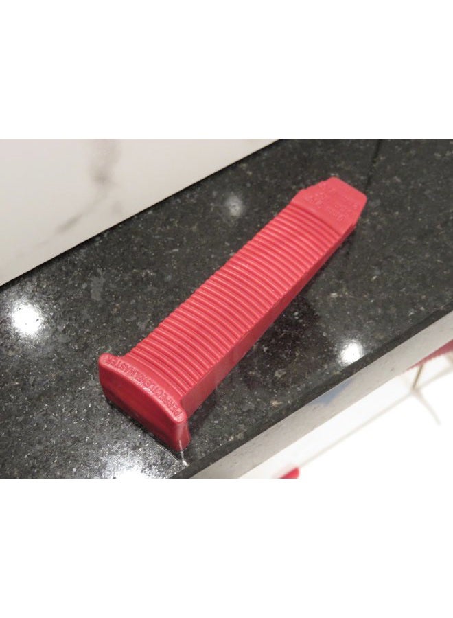 Perfect Level Master T-Lock - 100 red wedges - Professional Anti lippage Tile leveling system - (white T-Lock clips spacers not included and sold separately) by Tile - Image 2
