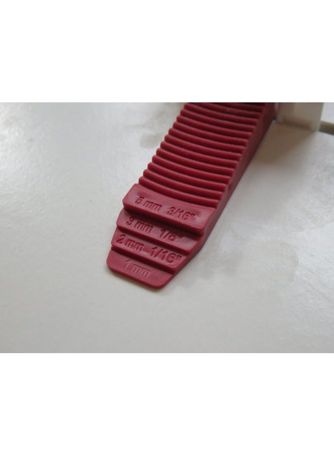 Perfect Level Master T-Lock - 100 red wedges - Professional Anti lippage Tile leveling system - (white T-Lock clips spacers not included and sold separately) by Tile - Image 4