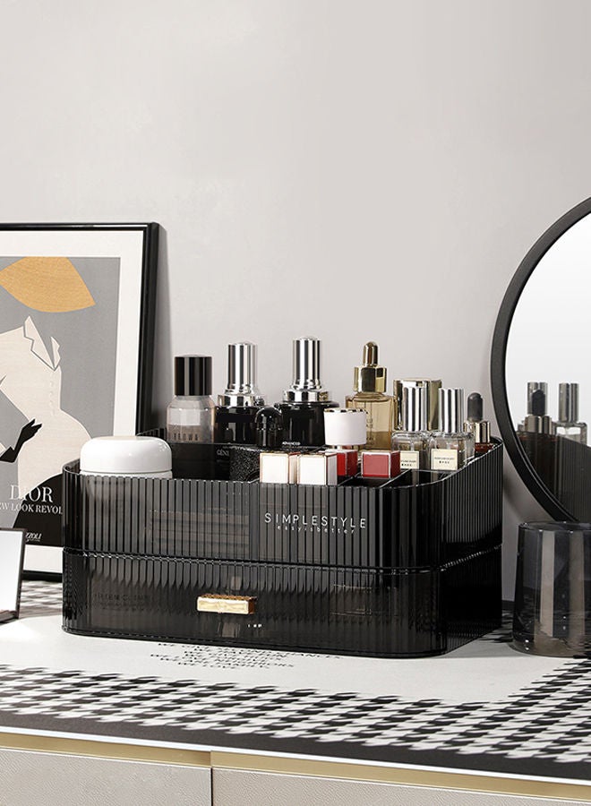 Sharpdo Makeup Organizer with Stackable Drawers, Bathroom Vanity Organizers and Storage, Ideal for Desk and Dresser Countertops, Great for Cosmetics , Skincare, Lipsticks（1 Drawer） - Image 3