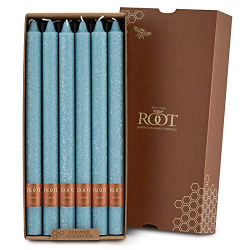 Root Candles Unscented Dinner Candles Premium Beeswax Blend Boxed Candle Set, 12-Inch, Sky, 12-Count - Image 1