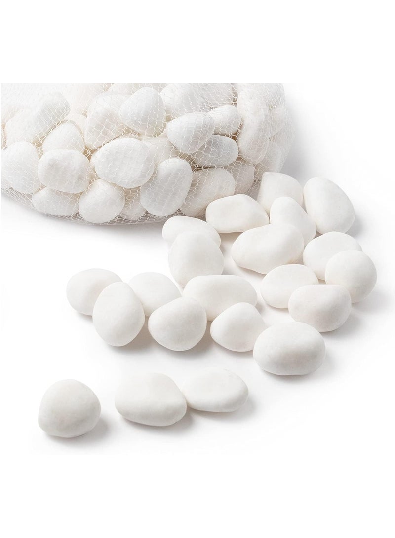 Home zone 10LB (4.5KG) Decorative Stones River Pebbles Painting Rocks for Fish Aquariums Plant Gravel, Landscaping Home Décor Natural - Large White  - Image 1