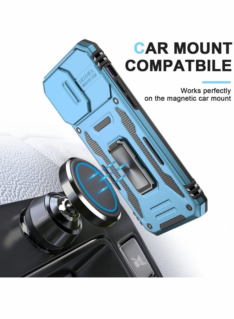 KASTWAVE Case for iPhone 14 Pro Max Case with Camera Cover, Cover with Screen Protector Heavy Dut Protective Phone Case with Kickstand for Apple iPhone 14 Pro Max - Image 4