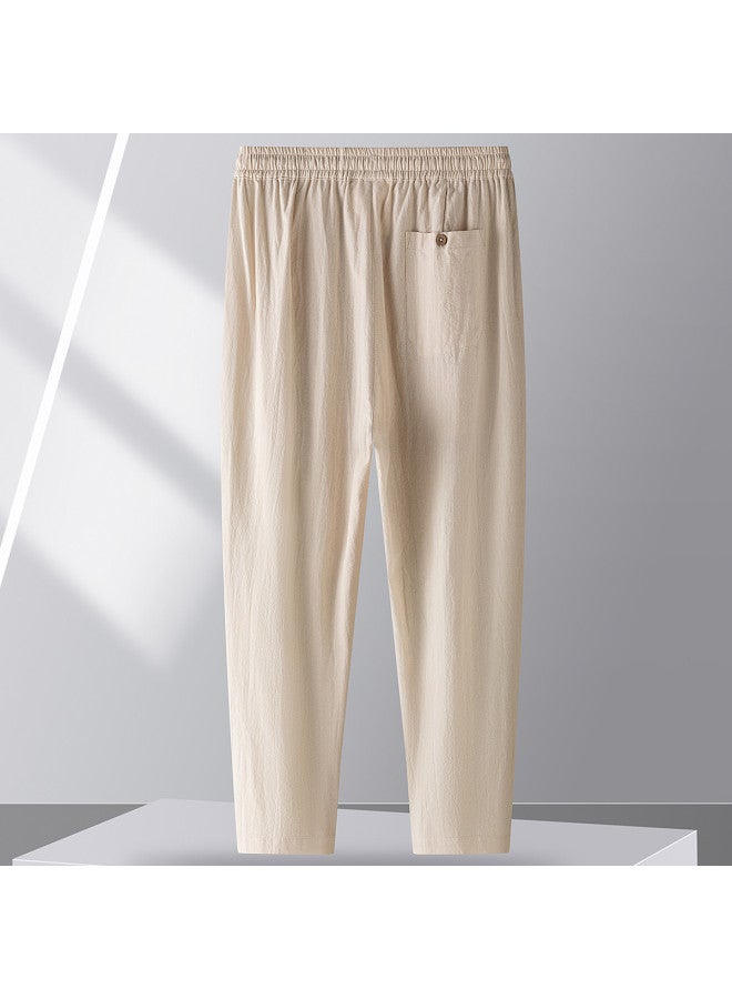 Fapai Men's Casual Pants Solid Color Easy Care Men's Casual Pants Men - Image 4