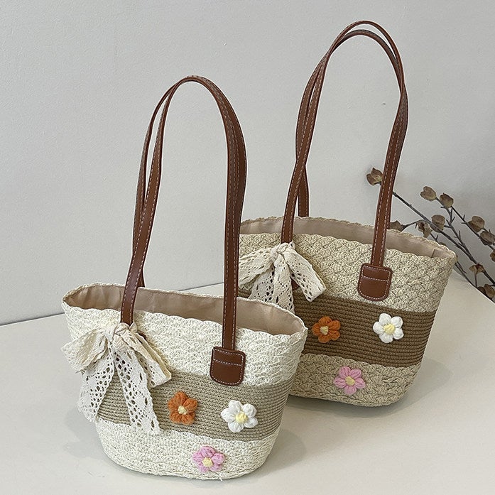Straw Woven Bucket Bag for Women 2026 New Style - Image 1
