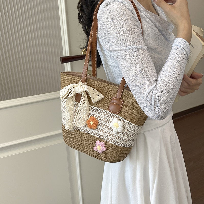 Straw Woven Bucket Bag for Women 2026 New Style - Image 3