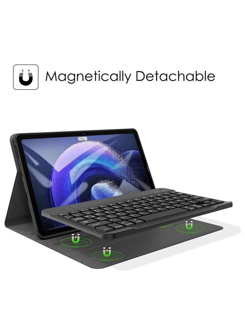 ELTRAZONE Keyboard Case for Xiaomi Pad 6 / Pad 6 Pro 11 Inch 2023 Tablet | Slim PU Stand Cover with Magnetically Detachable Wireless Bluetooth Keyboard | Full Protection, Lightweight, and Durable for Xiaomi Pad 6 / 6 Pro 11 Tablet - Image 5