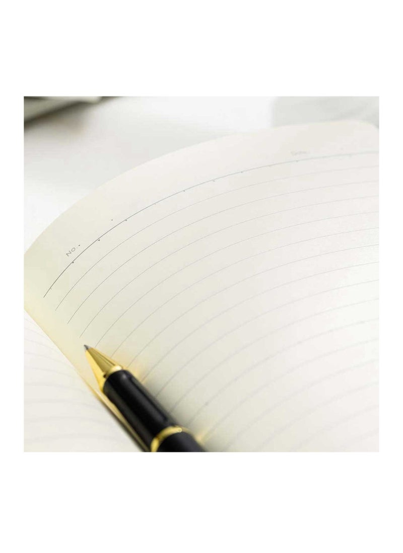 Deli - A5 Size Soft Leather Cover Executive Notebook With Elastic Closure 80 Sheets Black - Image 1