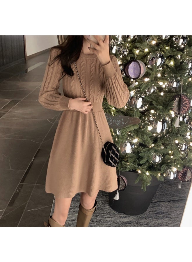 NIBEMINENT Crochet Dresses for Women Knee Length Midi Woman Knitted Dress Cover Up Trendy Aesthetic One-piece Outfits