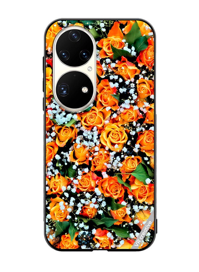 VR CREATIVE Protective Case Cover For Huawei P50 Pro Real Flower Design Multicolour - Image 1