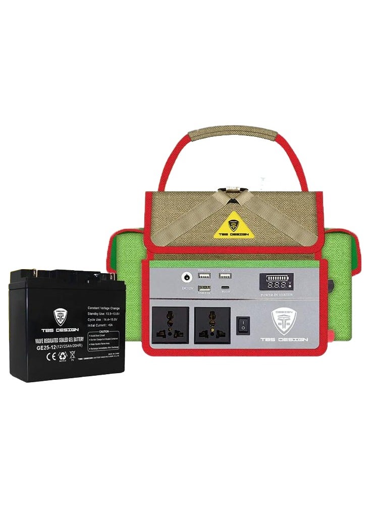 TBS DESIGN - 25A Battery 25000Mah Power Rechargeable Battery With 220V Power Inverter Best For Camping - Image 1