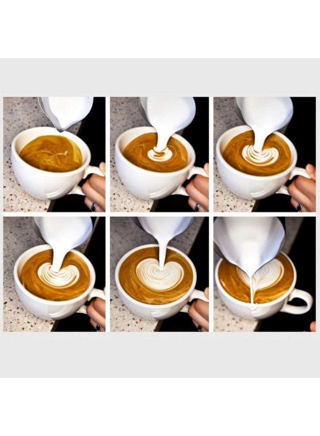 THW® Stainless Steel Milk Frothing Latte Pourer Cappuccino Coffee Jug, 1 Litre - Image 2