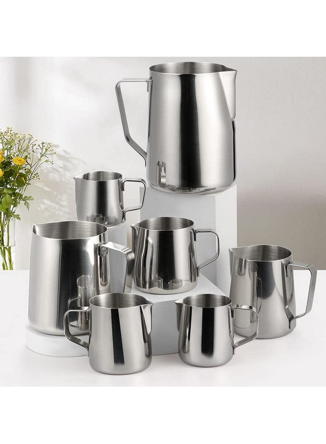 THW® Stainless Steel Milk Frothing Latte Pourer Cappuccino Coffee Jug, 1 Litre - Image 4