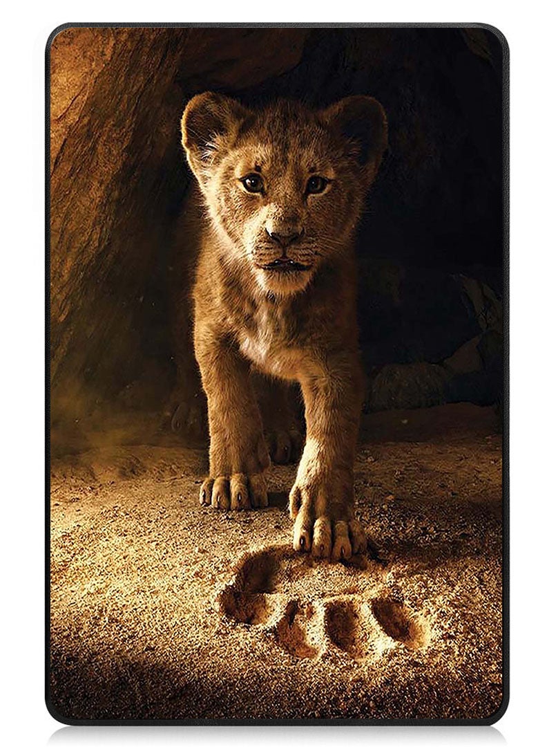 Theodor Protective Flip Case For Lenovo Tab M8 (4th Gen) - 2023 With Trifold Stand Auto Wake Sleep Shockproof Cover Lions Paw - Image 1
