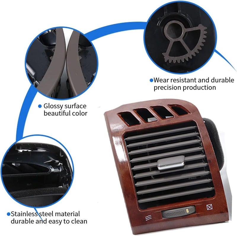 ASVEGE Center Dash A/C Outlet Air Vent Panel Compatable for Toyota Camry 2003-2006 55650-AA020-B0, Walnut (Walnut（left+right）) - Image 3