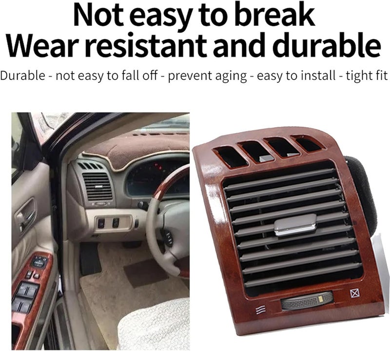 ASVEGE Center Dash A/C Outlet Air Vent Panel Compatable for Toyota Camry 2003-2006 55650-AA020-B0, Walnut (Walnut（left+right）) - Image 2