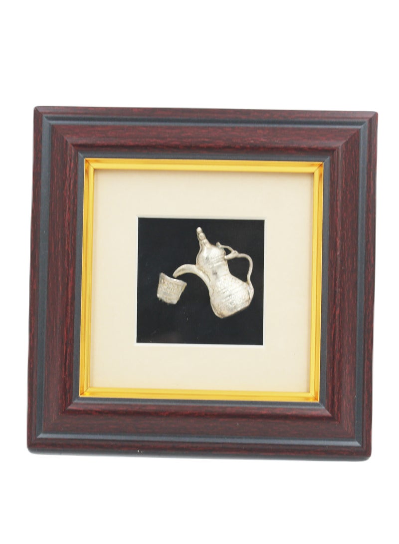 Antique Museum Dubai Souvenir made of Silver Metal in Frame 4"X4" 