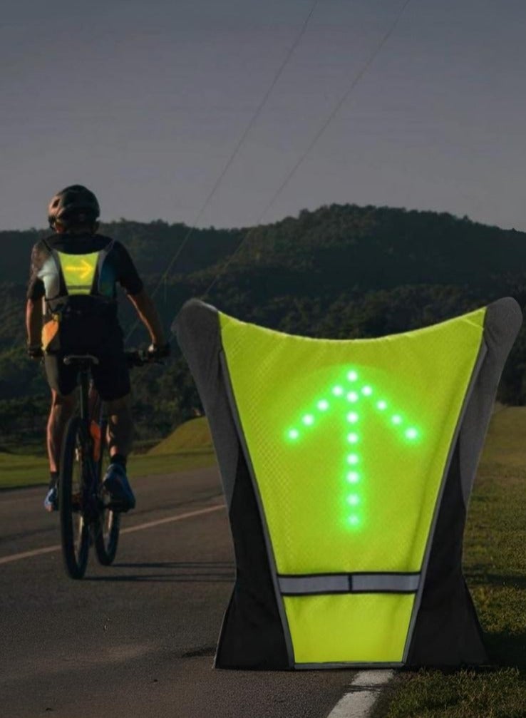 Alissa LED Turn Signal Safety Vest – USB Rechargeable Reflective Vest with Direction Indicator & Adjustable Straps for Night Running, Cycling, Walking, E-Scooters & More - Image 2