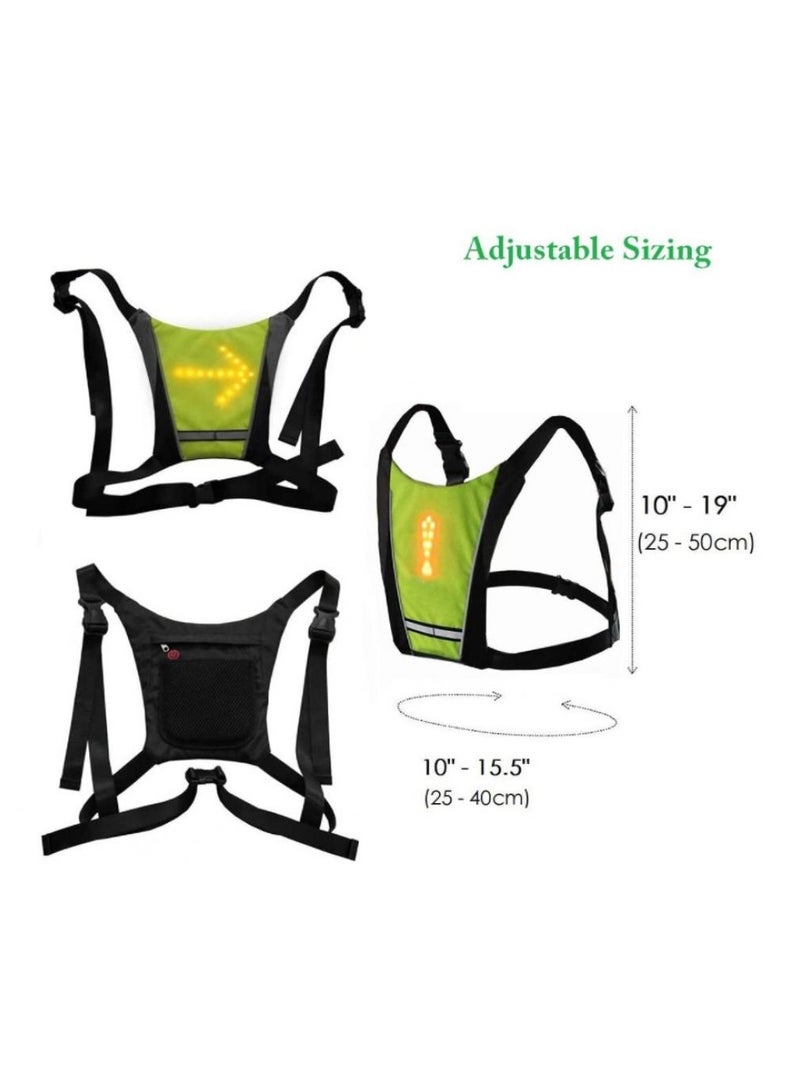 Alissa LED Turn Signal Safety Vest – USB Rechargeable Reflective Vest with Direction Indicator & Adjustable Straps for Night Running, Cycling, Walking, E-Scooters & More - Image 4