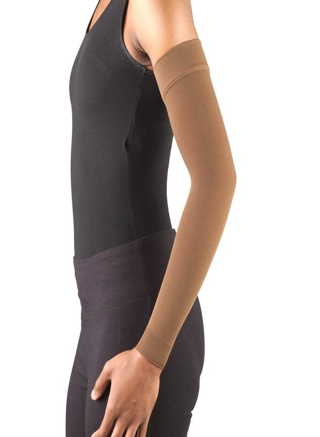 Truform Lymphedema Compression Arm Sleeve, 20-30 mmHg Post Mastectomy Support, Brown, Small - Image 1