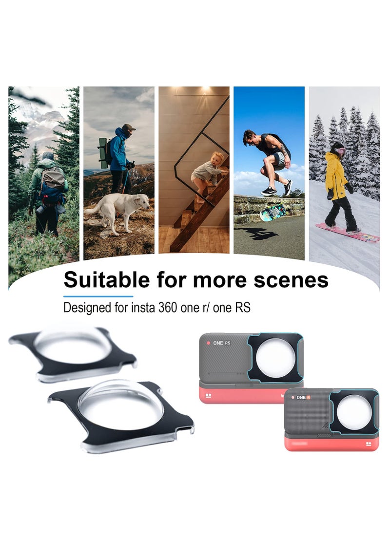 Dual Lens Guards for Insta360 One RS/ONE R, Sticky Panoramic Lens Protection Cap Accessories, with Silicone Lens Cover - Image 4