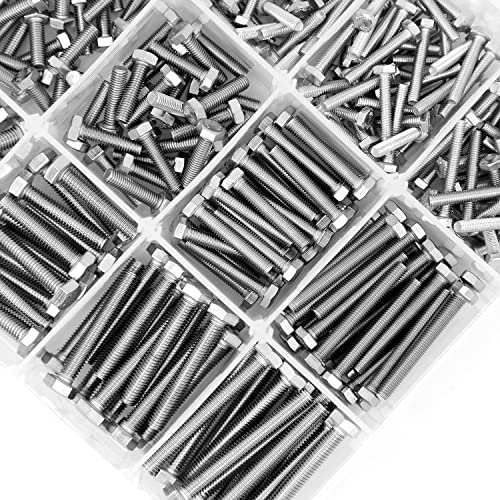 YEEZET 1600PCS M4 M5 M6 Heavy Duty Bolts and Nuts Flat & Lock Washers Assortment Kit,18-8 Stainless Steel,15 Most Common Sizes - Image 5