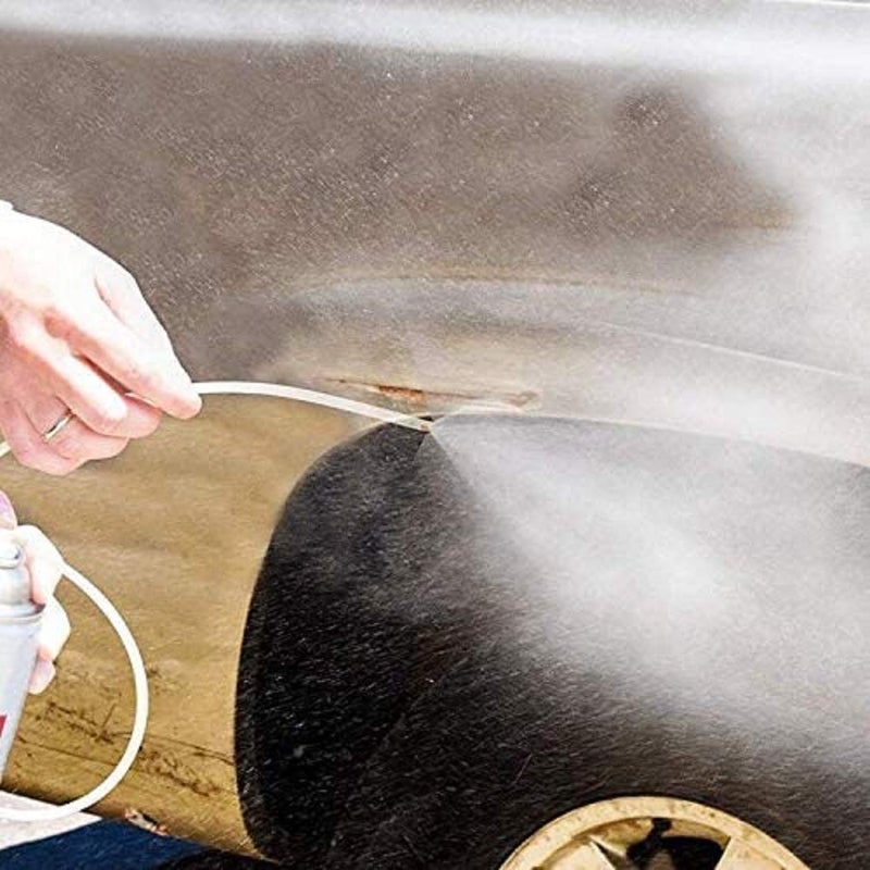 DU-MOST DU-MOST Aerosol Can Extension Kit, 24" Flexible PVC Hose, 360-Degree Brass Nozzle, Reusable & Fits Fluid Film Rust & Corrosion Protection Cans, Clear  - Image 3