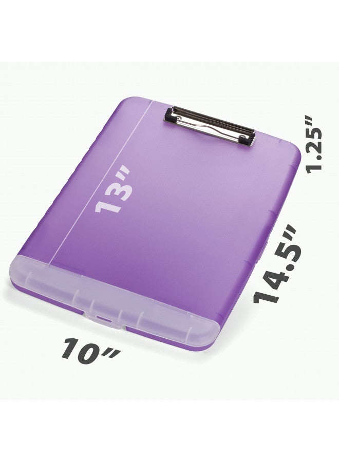 Officemate Slim Clipboard Storage Box, Purple (83305) (1 Clipboard) - Image 2