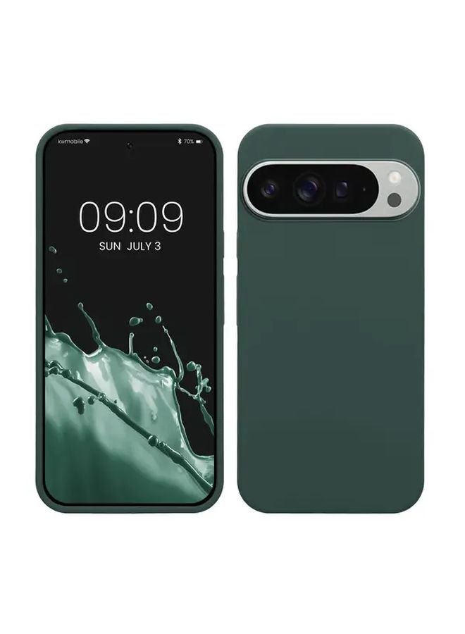 Google Pixel 9 Pro XL Phone Case Dark Green Soft TPU Mobile Cover - Image 1