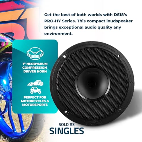 DS18 PRO-HY8.4MSL 8 Inches Shallow Hybrid Mid-Range Car Audio Loudspeaker with Built-in Driver and Grill Included 400W Max 200W RMS 4 Ohms (1 Speaker) - Image 3