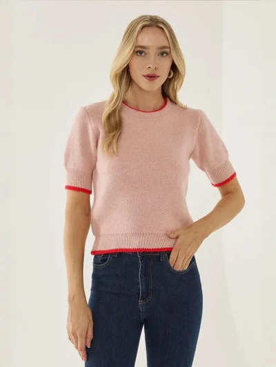 HICCUP Contrast Knitted Sweater
