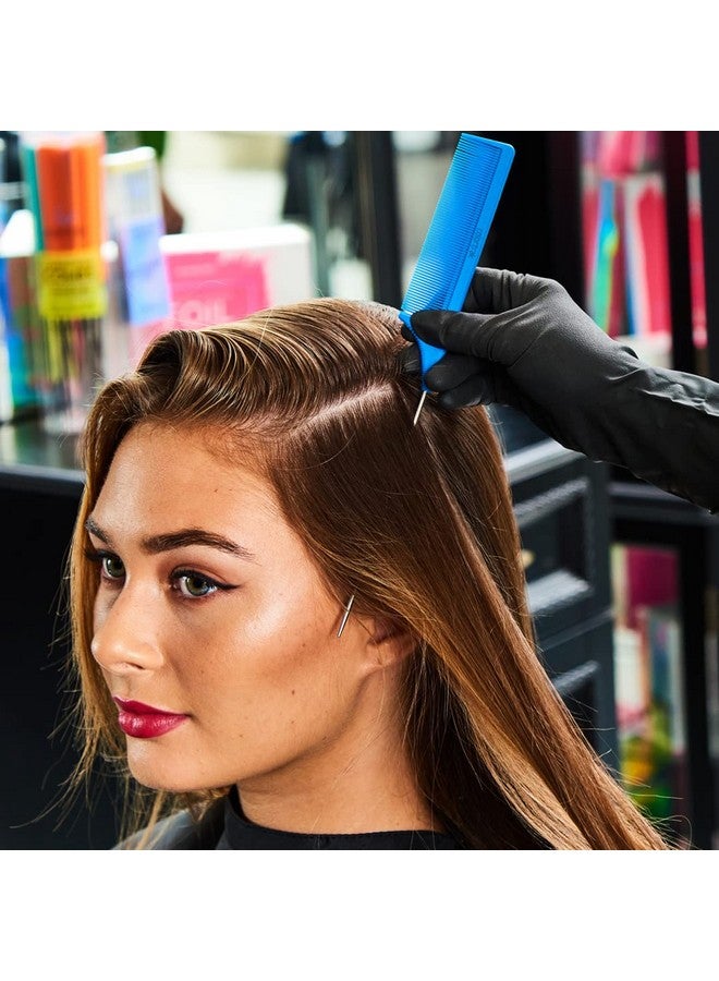 Colortrak Carbon Fiber Combs, Durable, Heat-Proof Comb, Anti-Static To Prevent Frizz, Bleach Safe Stainless Steel Pintail, 4Pc Bag (Orange, Teal, Blue, Pink) - Image 2