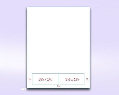 NextDayLabels - Integrated Label/Laser Form with Label Combination (2 Labels of 3-1/2 x 1-1/2" Each/Pack of 250) - Image 2