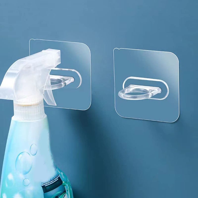 MOHAK MOHAK Wall Hooks for Hanging Strong Sticker Sticky Heavy Duty Home Kitchen Bathroom Key Frame Holders Round Hook Pack of 8  - Image 3