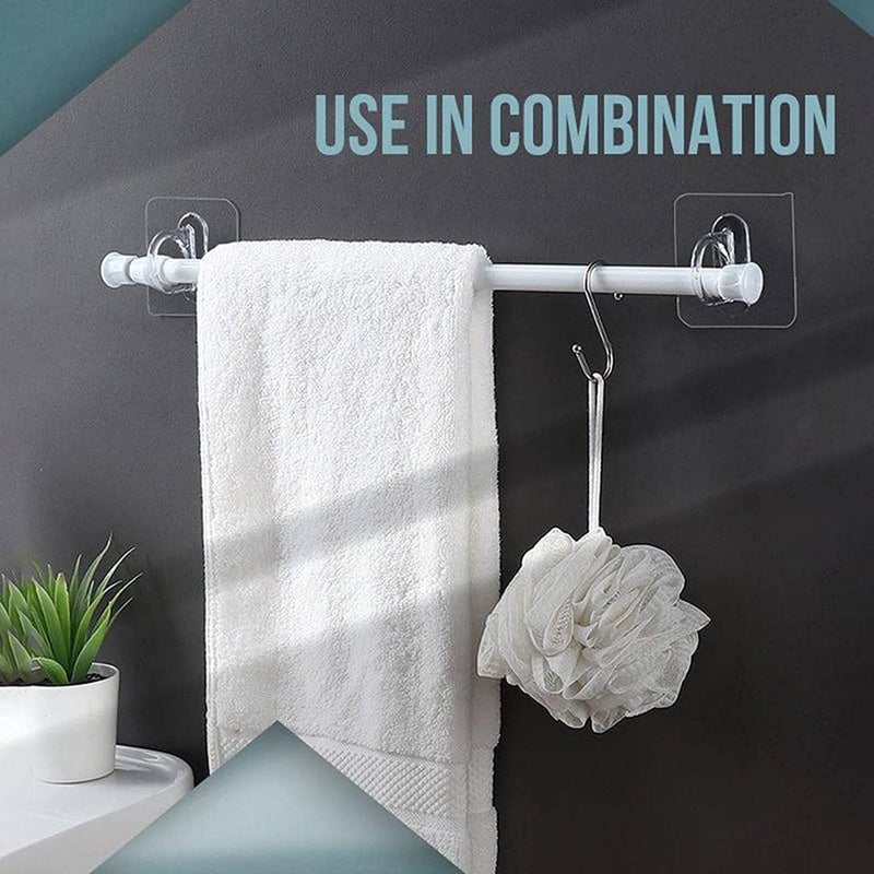 MOHAK MOHAK Wall Hooks for Hanging Strong Sticker Sticky Heavy Duty Home Kitchen Bathroom Key Frame Holders Round Hook Pack of 8  - Image 4