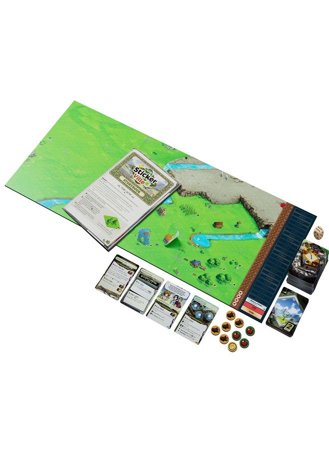 أسمودي لعبة Asmodee Cozy Stickerville اللوحية - لعبة استراتيجية سردية لبناء قرية ورواية قصص، مناسبة لجميع أفراد العائلة من الأطفال والكبار، للأعمار من 8 سنوات فما فوق، من 1 إلى 6 لاعبين، مدة اللعب 30 دقيقة - Image 5