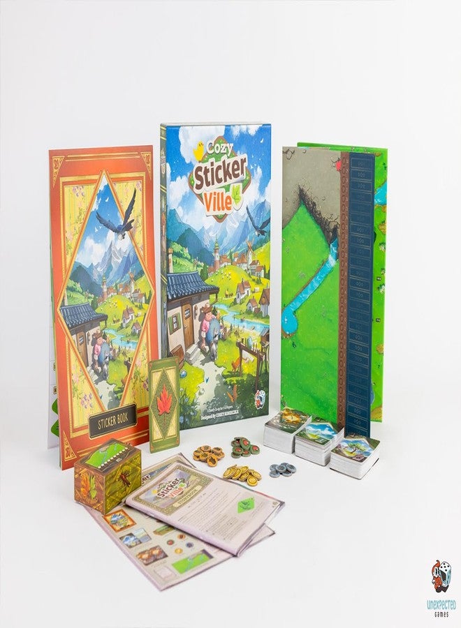 أسمودي لعبة Asmodee Cozy Stickerville اللوحية - لعبة استراتيجية سردية لبناء قرية ورواية قصص، مناسبة لجميع أفراد العائلة من الأطفال والكبار، للأعمار من 8 سنوات فما فوق، من 1 إلى 6 لاعبين، مدة اللعب 30 دقيقة - Image 2