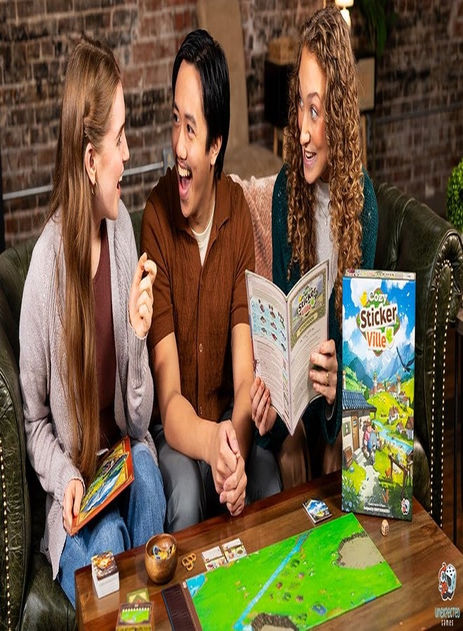 أسمودي لعبة Asmodee Cozy Stickerville اللوحية - لعبة استراتيجية سردية لبناء قرية ورواية قصص، مناسبة لجميع أفراد العائلة من الأطفال والكبار، للأعمار من 8 سنوات فما فوق، من 1 إلى 6 لاعبين، مدة اللعب 30 دقيقة - Image 3