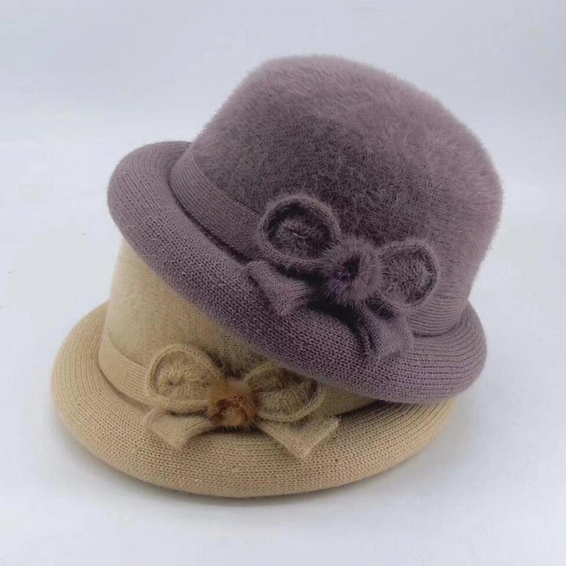 Knit Hat Women Winter Star Drawstring Warm Beanie Hat - Image 2