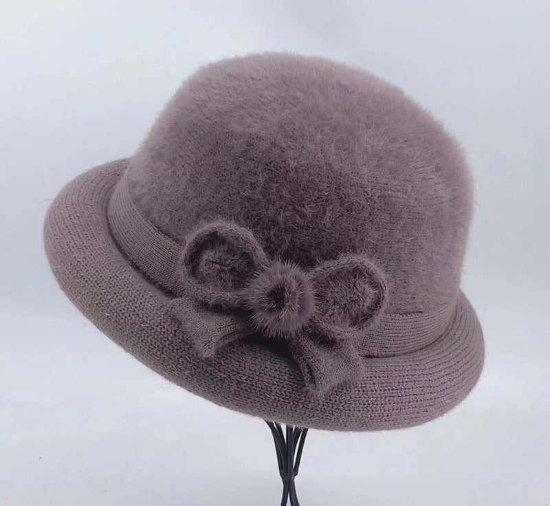Knit Hat Women Winter Star Drawstring Warm Beanie Hat - Image 1