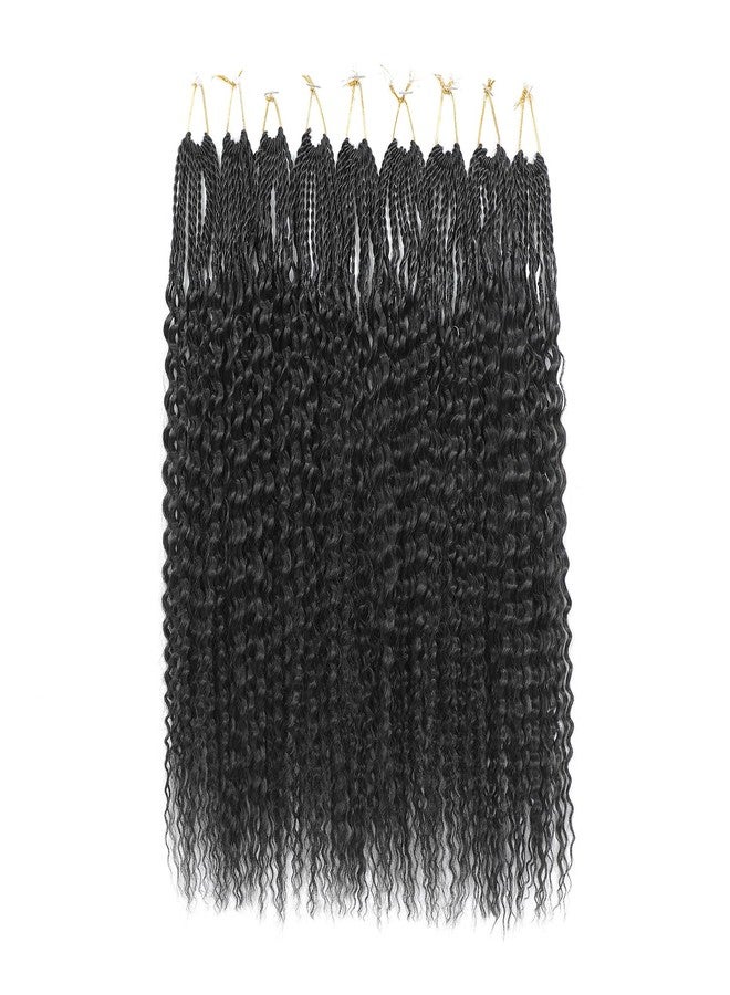 TATOUS Curly Crochet Hair Pre Looped 9 PACKS Afro Kinky Curly Crochet Braids Hair For Black Women Boho Braids crochet hair Soft Water Wave Marley Twist Braiding 30 strands/pack(1b, 20'' (Pack of 9)) - Image 5